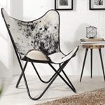 DuNord Design Sessel Stuhl TEXAS Kuhfell schwarz weiss Lounge Esszimmer Butterfly Klappstuhl Loungesessel DuNord Design Sessel Stuhl TEXAS Kuhfell schwarz weiss Lounge Esszimmer Butterfly Klappstuhl Loungesessel