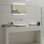 Design Badspiegel mit LED-Beleuchtung GS043N Lichtspiegel Wandspiegel Tageslichtweiß IP44 (50 x 70 cm)