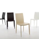 AC Design Furniture 0000054928 Esszimmerstuhl, 2-er Set EMMA, 100% regeneriertes Leder, schwarz