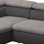 Polsterecke Valerie/Ottomane-3er Bett mit Armteilfunktion/274 x 66-88 x 228 cm/Bering 90 schwarz weiss-Inari 100 schwarz Polsterecke Valerie/Ottomane-3er Bett mit Armteilfunktion/274 x 66-88 x 228 cm/Bering 90 schwarz weiss-Inari 100 schwarz