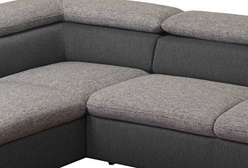 Polsterecke Valerie/Ottomane-3er Bett mit Armteilfunktion/274 x 66-88 x 228 cm/Bering 90 schwarz weiss-Inari 100 schwarz Polsterecke Valerie/Ottomane-3er Bett mit Armteilfunktion/274 x 66-88 x 228 cm/Bering 90 schwarz weiss-Inari 100 schwarz