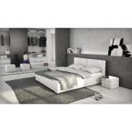 Innocent Polsterbett aus Kunstleder weiß 180x200cm mit LED und Lautsprecher Caspani mit Matratze
