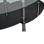 vidaXL Couchtisch Beistelltisch Tisch Wohnzimmertisch Glastisch 3 Platte schwarz 240209