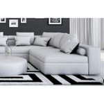 Wohn-Landschaft in Wildleder-Optik 240x220 cm L-Form weiß | Irava | Design Couch-Garnitur mit Recamiere links und vielen Kissen| Sofa-Ecke für Wohnzimmer weiss 240cm x 220cm