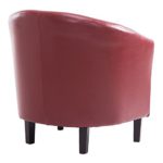 P & N Homewares® Bonded Leder Tub Stuhl Sessel für Esszimmer Wohnzimmer Büro Empfang Home Sessel rot