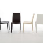 AC Design Furniture 42340 Esszimmerstuhl 2-er Set Emma, 100% regeneriertes Leder braun, Kontrastnähte creme