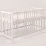 Polini Kids Babyzimmer Kinderzimmer komplett Set weiß 4-teilig mit Babybett, Wickelkommode, Kinderkleiderschrank, Standregal