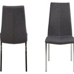 AC Design Furniture Elisabeth Stuhl, Stoff, Grau, 57 x 43,5 x 95 cm