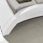 SAM® Innocent Polsterbett Look in Weiß 160 x 200 cm geschwungene Seitenteile Kopfteil mit Beleuchtung Wasserbett geeignet