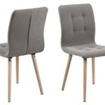 AC Design Furniture Charlotte Stuhl, Stoff, Hellgrau, 55,5 x 43 x 88 cm