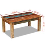 vidaXL Couchtisch Kaffeetisch Wohnzimmer Sofatisch Beistelltisch Massivholz Antik Retro