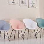 Lima Esszimmerstühle 2er set | Polypropylen und Metall retro design | Büro Lounge Küche Wohnzimmer | Mintgrün - Damiware (Mintgrün)