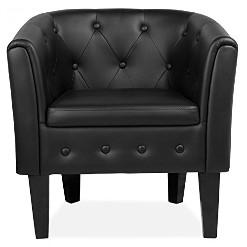 Homelux Clubsessel Loungesessel Cocktailsessel Chesterfield (L x B x T) 70 x 63 x 53 cm Schwarz Homelux Clubsessel Loungesessel Cocktailsessel Chesterfield (L x B x T) 70 x 63 x 53 cm Schwarz