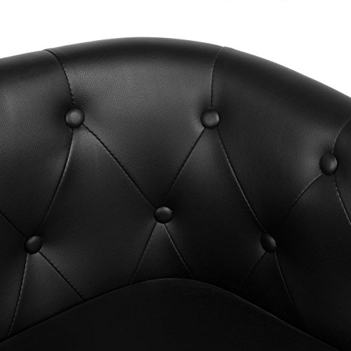 Homelux Clubsessel Loungesessel Cocktailsessel Chesterfield (L x B x T) 70 x 63 x 53 cm Schwarz Homelux Clubsessel Loungesessel Cocktailsessel Chesterfield (L x B x T) 70 x 63 x 53 cm Schwarz