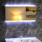 Design LED-Beleuchtung Badspiegel GS043 Lichtspiegel Wandspiegel mit Touch-Schalter Tageslichtweiß IP44 (120 x 60 cm)