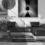 SAM® Design Ecksofa Sofagarnitur Impulso rechts in schwarz / weiß 260 x 220 cm Couch komplett bezogen Garnitur Sofalandschaft in schwarz mit weißen Akzenten inklusive Sofa Kissen