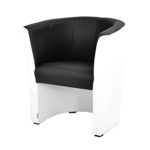 TOP Sessel Clubsessel Loungesessel Cocktailsessel MIX Weiss/Schwarz W042 12