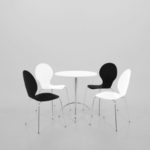 AC Design Furniture H000007133 Esszimmerstuhl 4-er Set Jacob, Design Klassiker, weiß