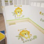 Polini Kids Baby Bettwäsche-Set Bett-Set 120x60 cm "Funny Jungle" (7 tlg)