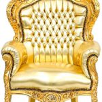 Barock-Design Sessel Massivholz Loungesessel Antik-Stil gold