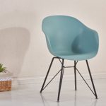 Lima Esszimmerstühle 2er set | Polypropylen und Metall retro design | Büro Lounge Küche Wohnzimmer | Mintgrün - Damiware (Mintgrün)