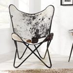 DuNord Design Sessel Stuhl TEXAS Kuhfell schwarz weiss Lounge Esszimmer Butterfly Klappstuhl Loungesessel DuNord Design Sessel Stuhl TEXAS Kuhfell schwarz weiss Lounge Esszimmer Butterfly Klappstuhl Loungesessel