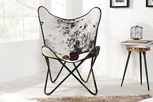 DuNord Design Sessel Stuhl TEXAS Kuhfell schwarz weiss Lounge Esszimmer Butterfly Klappstuhl Loungesessel DuNord Design Sessel Stuhl TEXAS Kuhfell schwarz weiss Lounge Esszimmer Butterfly Klappstuhl Loungesessel