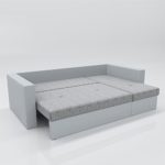Ecksofa mit Schlaffunktion Grau Weiß - Stellmaß: 224 x 144 cm Liegemaß: 200 x 140 cm - Sofa Couch Schlafcouch Dreisitzer Schlafsofa Eckcouch