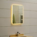 Dr. Fleischmann modernes Lichtspiegel Wandspiegel Badspiegel GS045N mit LED-Beleuchtung IP44 (50 x 70cm, warmweiß)
