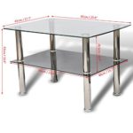 vidaXL Glastisch Couchtisch Glas 2 Ebenen Tisch Beistelltisch Wohnzimmertisch NEU