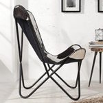DuNord Design Sessel Stuhl TEXAS Kuhfell schwarz weiss Lounge Esszimmer Butterfly Klappstuhl Loungesessel DuNord Design Sessel Stuhl TEXAS Kuhfell schwarz weiss Lounge Esszimmer Butterfly Klappstuhl Loungesessel