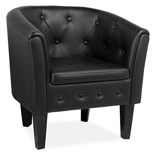 Homelux Clubsessel Loungesessel Cocktailsessel Chesterfield (L x B x T) 70 x 63 x 53 cm Schwarz