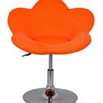 1x Barhocker "orange Blume" in Blumenform Lounge Sessel Barsessel Clubsessel Cocktailsessel Drehsessel