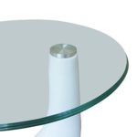 vidaXL Couchtisch "LOUNGE TEAR" DESIGN GLAS Beistelltisch weiß Glastisch Tisch NEU 1