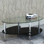vidaXL Couchtisch Beistelltisch Tisch Wohnzimmertisch Glastisch 3 Platte schwarz 240209