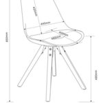 AC Design Furniture 63528 Stuhl Nadia 2-er Set Beine Eichegebeizt, ölbehandelt, weiß