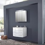 SAM® Design Montagsbad 2tlg. Badmöbel-Set Dublin 120 cm weiß, Softclose-Funktion, 1 Waschplatz mit Keramikbecken und 1 Spiegelschrank