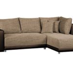 Sofagarnitur in L-Form Corona Bison / Couch ohne Federkern / Ecksofa mit Schlaffunktion und Bettkasten / Mit Strukturstoff und Kunstleder