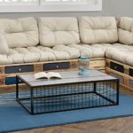 [en.casa]® Couch-Tisch Design MDF - Beton-Optik - 100x60x30cm - Beistelltisch Wohnzimmer