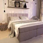 Boxspringbett ka-line® 180x200 cm Hellgrau H3 mit Füßen Polsterbett Premium Hotelbett Bett amerikanische Doppelbett Luxus Komfort