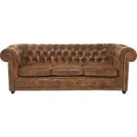 Sofa Oxford 3-Sitzer Vintage Rivet Mikrofaser B220xT92xH76 by Kare Design
