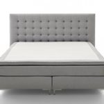 Atlantic Home Collection ANNI Boxspringbett, Stoff, hellgrau, 140 x 200 cm