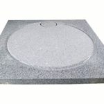 Design Duschwanne aus Naturstein, Duschtasse, Granit, 90*90cm, weiß gesprenkelt