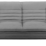 AC Design Furniture 47391 Schlafsofa Jasper, Sitz und Rücken Stoff hellbrau, Rahmen Stoff dunkelgrau, Füße Metall verchromt, Liegefläche: ca. 196 x 123 cm