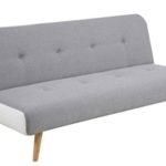 AC Design Furniture 64380 Bettcouch, Stoff, hellgrau, 92 x 192 x 89 cm