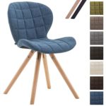 CLP Design Retro-Stuhl ALYSSA, Bein-Form rund, Stoff-Sitz gepolstert, Lounge-Sessel, Buchenholz-Gestell,