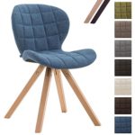 CLP Design Retro-Stuhl ALYSSA, Bein-Form square, Stoff-Sitz gepolstert, Lounge-Sessel, Buchenholz-Gestell,