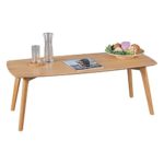FineBuy Couchtisch aus MDF Holz Eichefurnier SCANIO | Wohnzimmertisch Skandinavisch Landhaus Möbel | Design Wohnzimmer Lounge Tisch | Eiche Wohnzimmermöbel