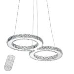 MCTECH® 32W LED Kristall Pendelleuchte Höhenverstellbar Hängelampe Deckenlampe Kreative Kronleuchter Kaltweiß Lüster