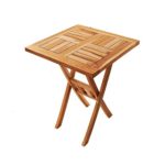 SAM Teak-Holz Balkontisch Square, 60x60 cm, klappbarer Tisch, ideal für Balkon, Terrasse oder Garten